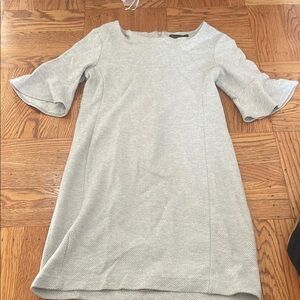 Tahari Light Gray Long Sleeve Dress